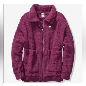 PINK Victoria's Secret Plush sherpa  oversized Jacket